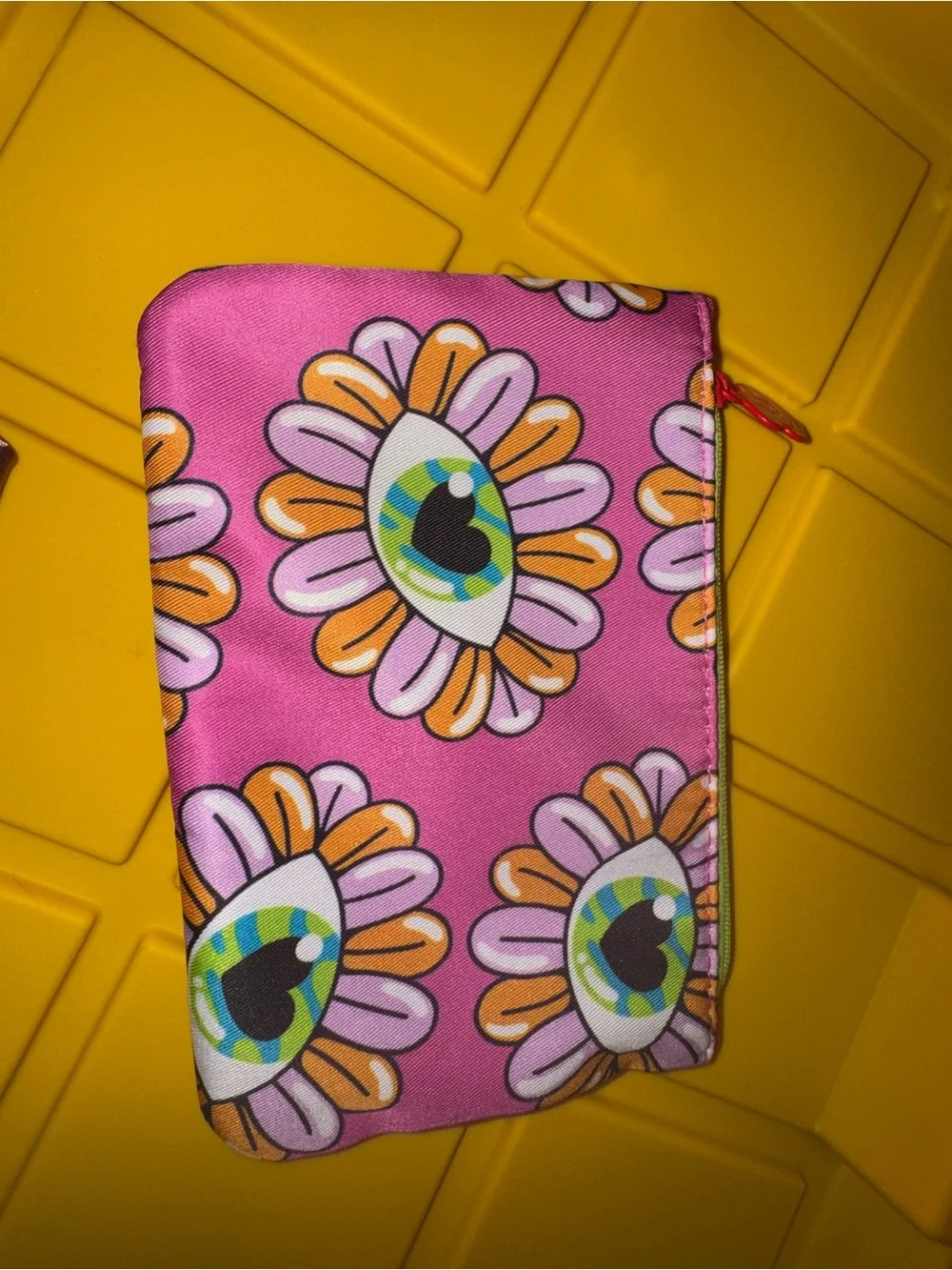 Floral Eye Zip Pouch-great for travel